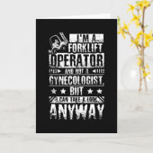 Forklift Driver Gynaecologist Kaart (Gele Bloem)