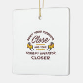 Forklift Friends Keramisch Ornament (Links)