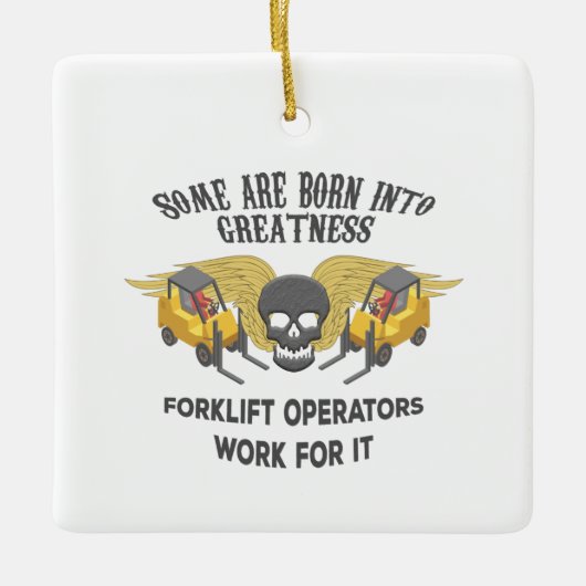 Forklift Greatness Keramisch Ornament (Voorkant)