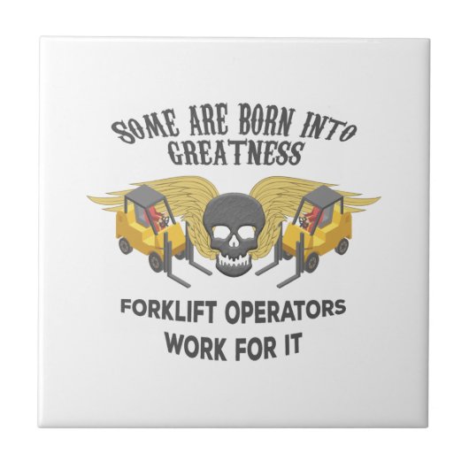 Forklift Greatness Tegeltje (Voorkant)