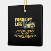 Forklift Life Keramisch Ornament (Links)