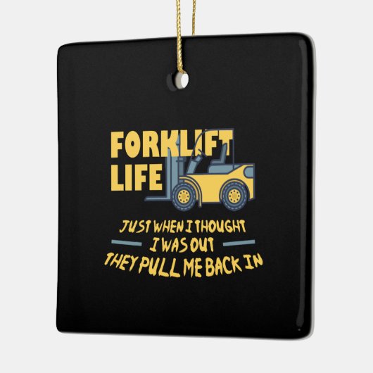 Forklift Life Keramisch Ornament (Links)