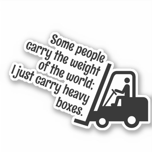 Forklift Lifting Custom Message Sticker (Voorkant)