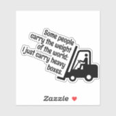 Forklift Lifting Custom Message Sticker (Vel)