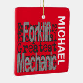 Forklift Mechanic Extraordinaire CUSTOM Keramisch Ornament (Rechts)