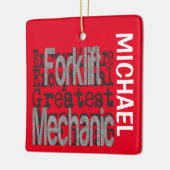 Forklift Mechanic Extraordinaire CUSTOM Keramisch Ornament (Links)
