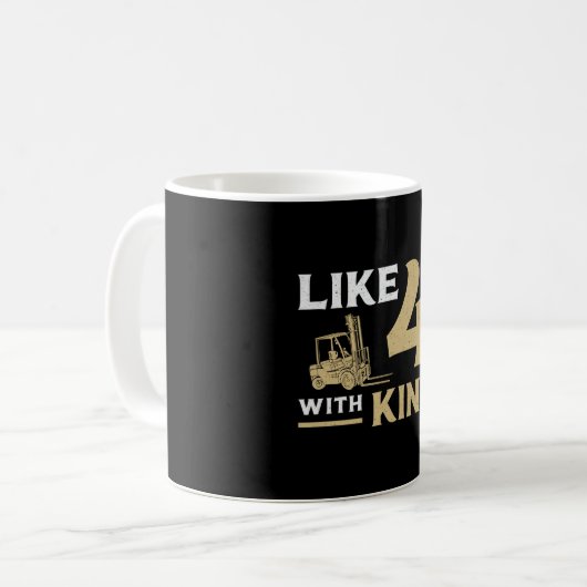 Forklift Operator als 4 met King Fork Driver Koffiemok (Voorkant links)