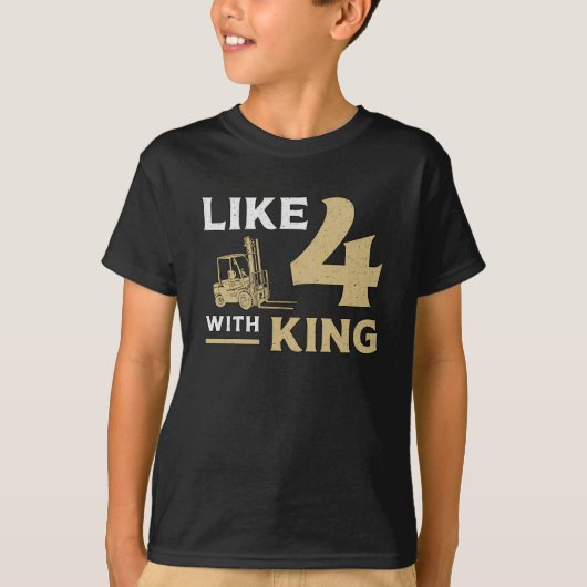 Forklift Operator als 4 met King Fork Driver T-shirt (Voorkant)