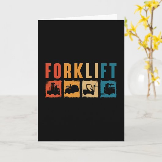 Forklift Operator Forklift Quote Driver Worker Kaart (Gele Bloem)