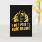 Forklift Operator ik krijg een betaling voor vork  Kaart (Gele Bloem)