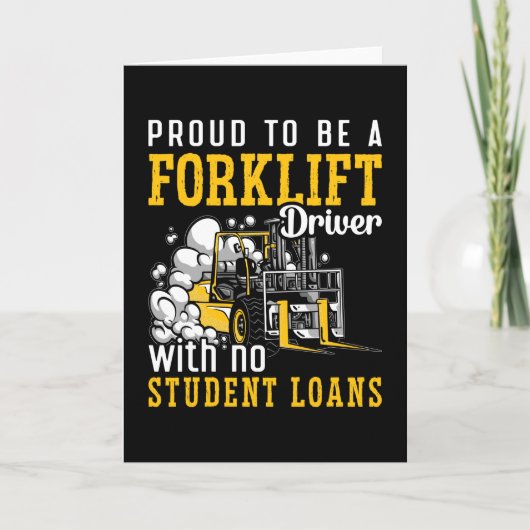 Forklift Operator Proud To Be A Forklift Driver Kaart (Voorkant)