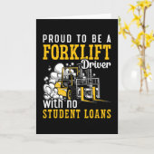 Forklift Operator Proud To Be A Forklift Driver Kaart (Gele Bloem)