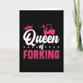 Forklift Operator Queen Of Forking Driver Truck Kaart (Voorkant)