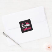Forklift Operator Queen Of Forking Driver Truck Vierkante Sticker (Envelop)