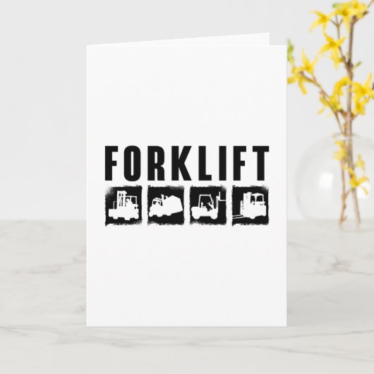 Forklift Quote Forklift Operator Driver Worker Kaart (Gele Bloem)