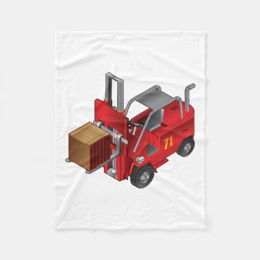 Forklift Truck Fleece Deken (Voorkant)