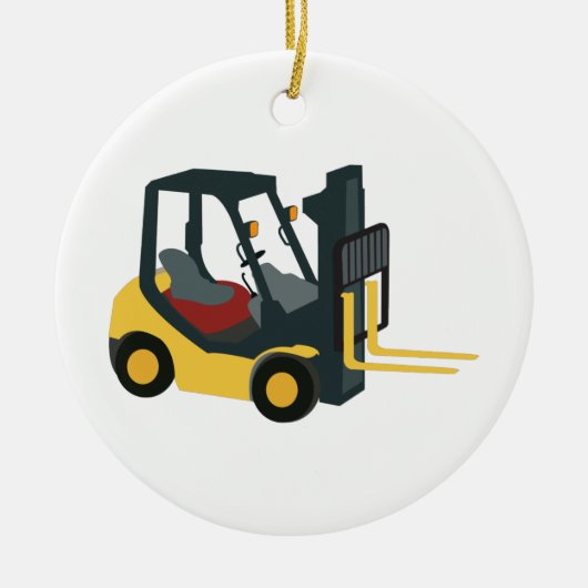 Forklift Truck Keramisch Ornament (Voorkant)