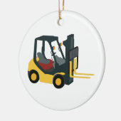 Forklift Truck Keramisch Ornament (Links)