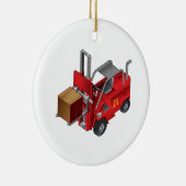 Forklift Truck Keramisch Ornament (Rechts)