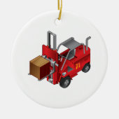 Forklift Truck Keramisch Ornament (Voorkant)