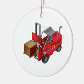 Forklift Truck Keramisch Ornament (Links)