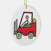 Forklift Truck Keramisch Ornament (Rechts)