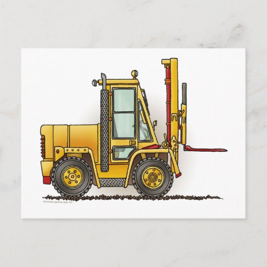 Forklift Truck Post Card Briefkaart (Voorkant)