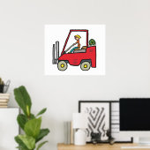 Forklift Truck Poster (Thuiskantoor)