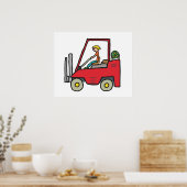 Forklift Truck Poster (Keuken)
