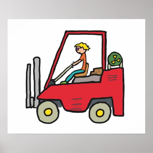 Forklift Truck Poster (Voorkant)