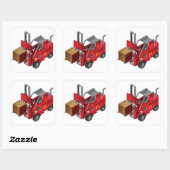Forklift Truck Vierkante Sticker (Vel)