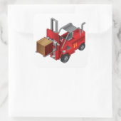 Forklift Truck Vierkante Sticker (Tas)