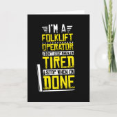 Forklift Truck Warehouse Clerk Kaart (Voorkant)