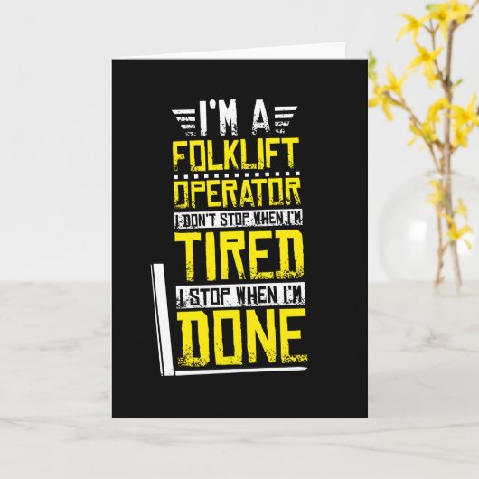Forklift Truck Warehouse Clerk Kaart (Gele Bloem)
