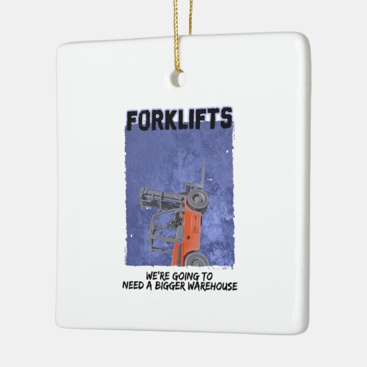Forklifts Parody Keramisch Ornament (Links)