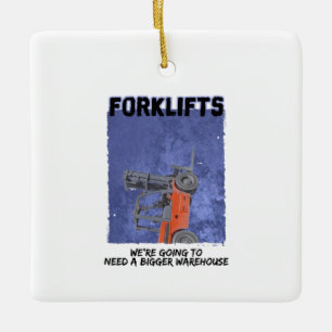 Forklifts Parody Keramisch Ornament