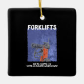 Forklifts Parody Keramisch Ornament (Voorkant)