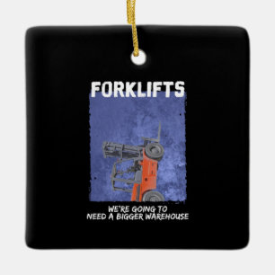 Forklifts Parody Keramisch Ornament