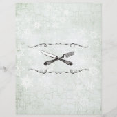 Forkmes met kerstfeestmenu borstkop (Achterkant)