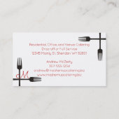Forks monogram chef catering visitekaartje (Achterkant)