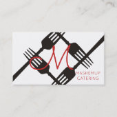 Forks monogram chef catering visitekaartje (Voorkant)