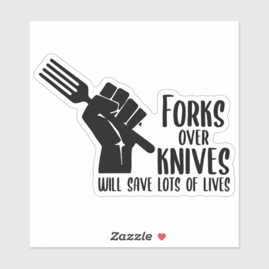 Forks over Knives, Vegan Sticker (Vel)