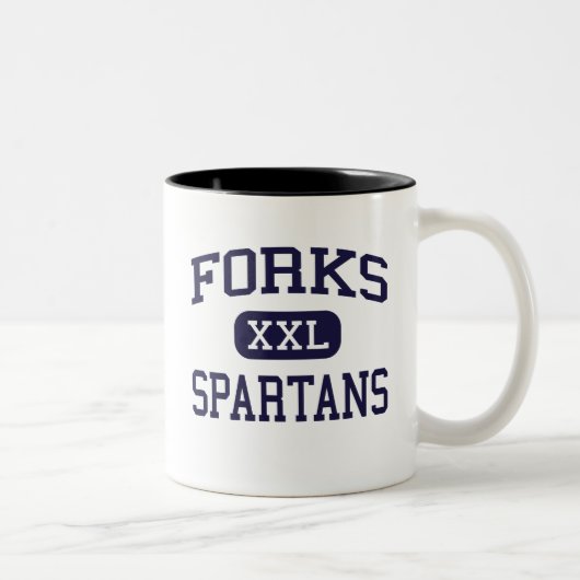 Forks - Spartans - High School - Forks Washington Tweekleurige Koffiemok (Rechts)