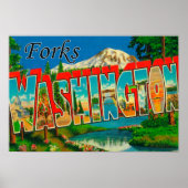 Forks, Washington - grote letterscènes Poster (Voorkant)