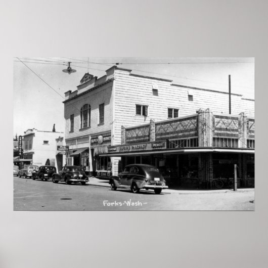 Forks, WashingtonA Street SceneForks, WA Poster (Voorkant)