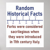 Forks werden beschouwd als onleesbaar - historisch poster (Voorkant)