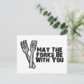 Forks zijn bij jou briefkaart (Staand voorkant)