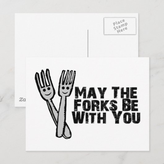 Forks zijn bij jou briefkaart (Voorkant / Achterkant)