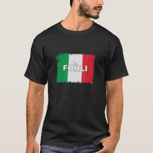 Forli Italië stad met Italiaanse vlag T-shirt