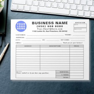 Form Business Quotation Invoice Sales Receipt Notitieblok